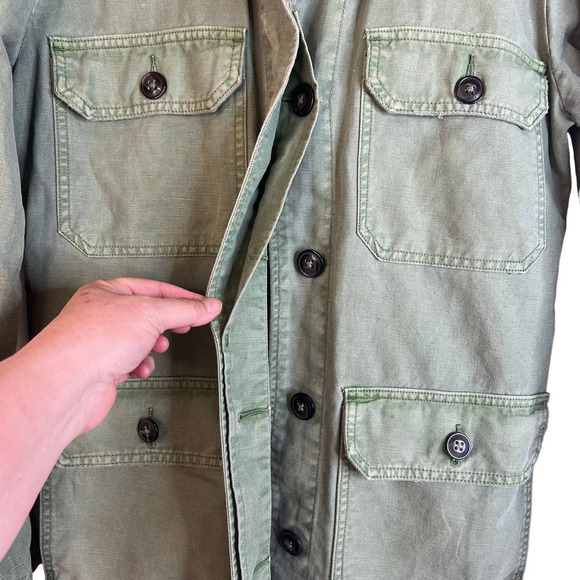 CLOSED Clothing Traveller's Joy Military Inspired Canvas Jacket SZ L - Picture 4 of 10